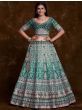 Magic of Green Zari Embroidered Silk Wedding Lehenga Choli