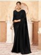 Glamorous Black Jimi Silk Big Event Wear Saree With Choli For Women