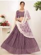 Alluring Dusty Purple Sequins Embroidery Georgette Lehenga Choli