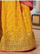 Gorgeous Yellow Sequins Georgette Haldi Wear Lehenga Choli