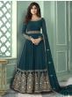 Blue Anarkali Gown with Dupatta for Sale