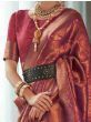 Marvelous Purple Heavy Zari Weaving Silk Saree With Blouse