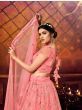 Pink Ruffle Sequins Soft Net Party Wear Lehenga Choli