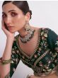 Stunning Shaded Green Fancy Embroidered Silk Reception Lehenga Choli
