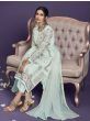 Lovely Light Green Floral Embroidery Party Wear Salwar Suit