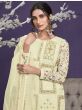 Beautiful Yellow Floral Embroidery Party Wear Salwar Suit