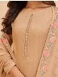 Glamorous Brown Floral Georgette Festival Wear Palazzo Suit