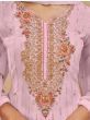 Superb Light Pink Sequins Georgette Festive Wear Salwar Kameez