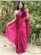 Astonishing Pink Festival Saree With Ready Made Blouse