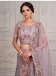 Hypnotic Lilac Sequined Embroidery Net Wedding Wear Lehenga Choli