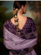 Captivating Purple Weaving Silk Saree With Blouse