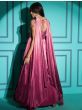 Perfect Dusty-Pink Sequins Chinon Special Occasions Gown with Dupatta