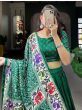 Enchanting Green Patola Print Dola Silk Wedding Wear Lehenga Choli