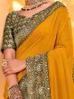 Unbelievable Yellow Haldi Wear Silk Saree With Blouse