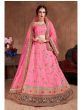 Pink Embellished Bridal Wear Lehenga Choli (Default)