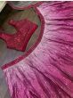 Astonishing Pink Shaded Sequins Silk Party Wear Lehenga Choli