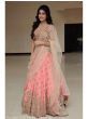 Pink Embroidered Banglory Silk Designer Lehenga Choli (Default)