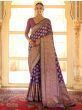 Fabulous Dark Purple Patola Printed Silk Occasion Wear Saree