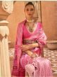 Outstanding Pink Patola Printed Silk Function Wear Saree With Blouse