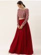 Gorgeous Red Sequins Georgette Reception Wear Lehenga Choli