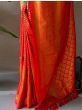 Lavish Red Jacquard Kanjeevaram Silk Wedding Saree With Blouse