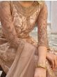 Gorgeous Beige Embroidered Butterfly Net Palazzo Suit
