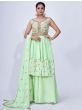 Alluring Mint Green Embroidered Chiffon Ready-Made Palazzo Suit