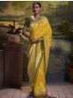Desirable Yellow Zari Weaving Art Silk Party Wear Saree With Blouse