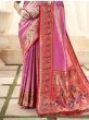 Tantalizing Rani Pink Zari Weaving Silk Wedding Wear Paithani Saree