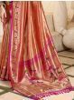 Glamorous Orange Zari Weaving Silk Festival Wear Paithani Saree