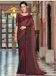 Glowing Maroon Sequins Embroidery Silk Saree With Blouse
