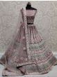 Purple Diamond Embroidered Net Wedding Wear Lehenga Choli