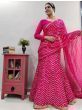 Attractive Pink Georgette Sequence Lehenga Saree