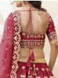 Charismatic Red Zari Work Art Silk Wedding Wear Lehenga Choli