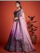 Captivating Purple Sequins Chinon Function Wear Lehenga Choli