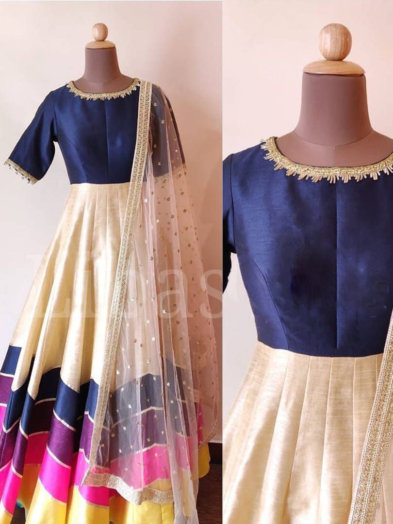 Multi Digital Printed Flared Taffeta Silk Party Wear Readymade Gown