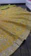 Mustard Yellow Foil Mirror Work Mulberry Wedding Wear Lehenga Choli