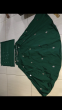 Bottle Green Mirror Work Taffeta Silk Partywear Crop Top Lehenga (Default)