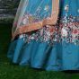 Teal Blue Dori Embroidered Silk Bridal Wedding Lehenga Choli (Default)
