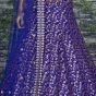 Blue Zari Embroidered Silk Bridal Lehenga Choli (Default)