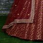 Maroon Zari Embroidered Silk Bridal Lehenga Choli (Default)
