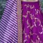 Purple Embroidery Mulberry Silk Wedding Lehenga Choli (Default)