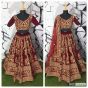 Maroon Resham Embroidery Velvet Bridal Lehenga Choli With Dupatta (Default)