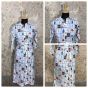 White Printed Muslin Silk Party Wear Indo Western Gown (Default)