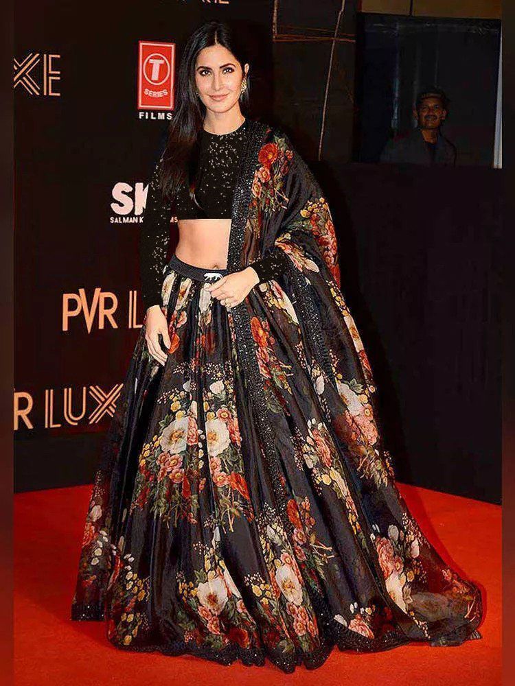Grey Embroidery & Digital Print Pure Silk Sabyasachi Party Wear Lehenga  with Blouse