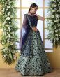 Green Embroidered Party Wear Lehenga Choli With Dupatta