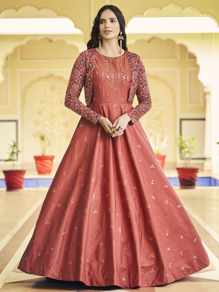 10+ Ways to Style Indian Gowns With Jackets Like a Pro in 2022! - To Near Me