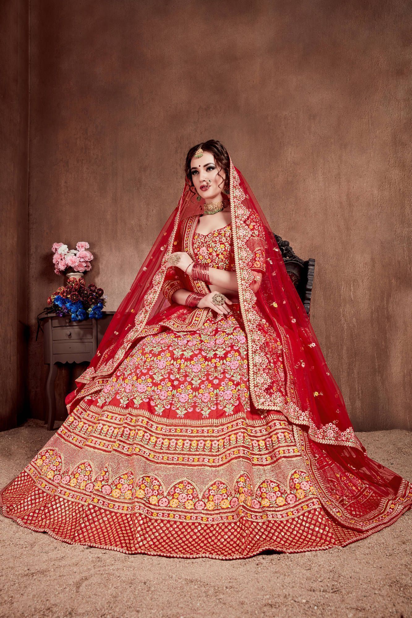 Trending Bridal Lehenga Designs 2023 in Red Colour