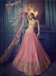 Pink Beige Sequins Net Wedding Wear Lehenga Choli With Dupatta