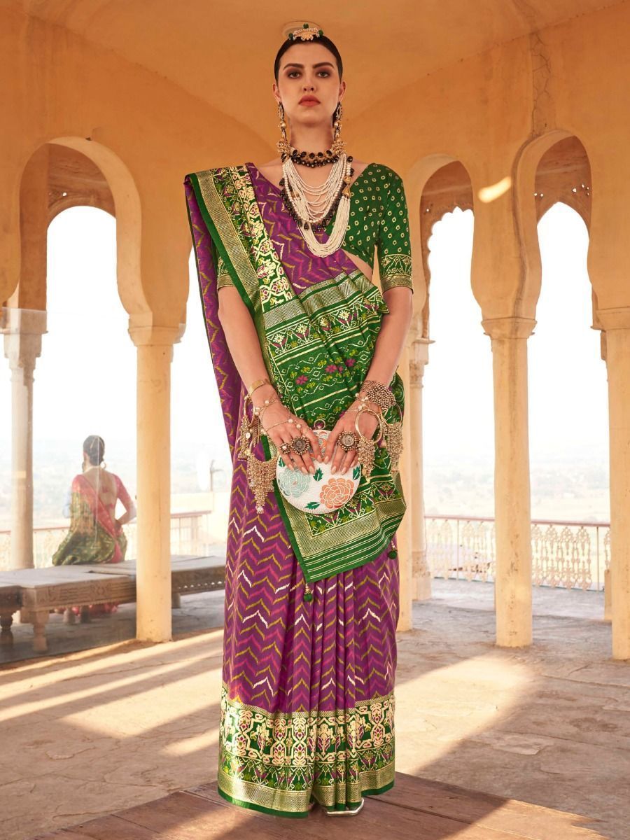 81 Gujarati style silk Saree ideas | saree, silk sarees, saree draping  styles